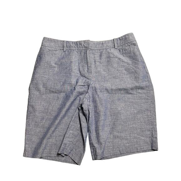 Talbots The Perfect Short Chambray Cotton 10' inseam Size 10 - Picture 1 of 6